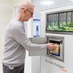 Biomass Analyzer bygger på röntgenbaserad analys av biomassa, där fukthalten analyseras på mindre än 2 minuter, enligt Mantex. Foto: Mantex