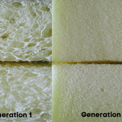 Bild ur RISE och Apples white paper “Cellulose foams: Sustainable solutions to replace fossil-based plastic foams”. Foto: RISE