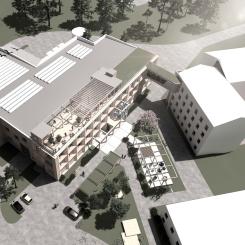 I anslutning till RISE befintliga infrastruktur och forskningsmiljöer i Örnsköldsvik byggs ett nytt center för testbäddar inom bioraffinaderi med pilotutrustningar, laboratorier, kontor och mötesplatser. Foto: RISE