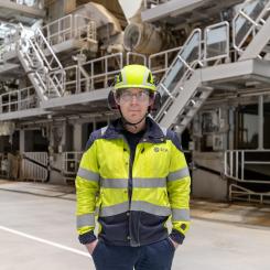 Gustaf Nygren, fabrikschef vid Obbola pappersbruk. Foto: SCA