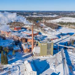 Kartongbruket Simpele i Finland. Foto: Metsä Board