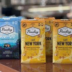 En av världens första tryckta vakuumförpackningar av monomaterial för malet kaffe kommer att visas upp på mässan. Foto: Mondi