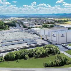 Schumacher förpackningsanläggning i Ebersdorf i Tyskland. Ebersdorfs förpackningsanläggning har pekats ut som en av två toppmoderna ”megaboxfabriker” i Tyskland som har betydande tillväxtpotential. Foto: Mondi