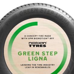 Nokian Tyres konceptdäck.Enligt en initial testserie från Nokian Tyres visar ersättning av dessa fyllmedel med UPM BioMotion™ RFF potential för mer hållbara däck. Nokian Tyres blir den första däcktillverkaren att integrera UPM:s förnybara fyllmedel i sitt konceptdäck. Foto: Nokian Tyres