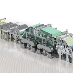 Den nya TAD-maskinen kommer att ha en bredd på 5,6 meter och en årlig produktionskapacitet på 75 000 ton. Foto: Valmet