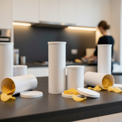 Engångsartiklar för livsmedel tillverkade av torrformad fiber. Bild: Yangi